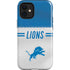 NFL Detroit Lions White Striped iPhone 12 Mini Impact Case