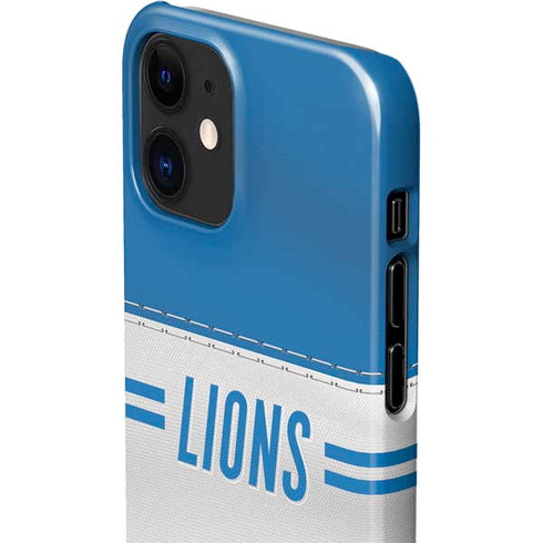 NFL Detroit Lions White Striped iPhone 12 Mini Lite Case
