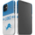 NFL Detroit Lions White Striped iPhone 12 Mini Lite Case