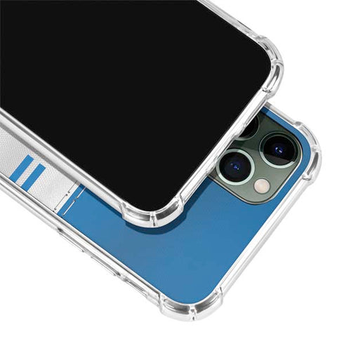 NFL Detroit Lions White Striped iPhone 12 Pro Clear Case
