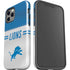 NFL Detroit Lions White Striped iPhone 12 Pro Impact Case