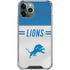 NFL Detroit Lions White Striped iPhone 12 Pro Max Clear Case