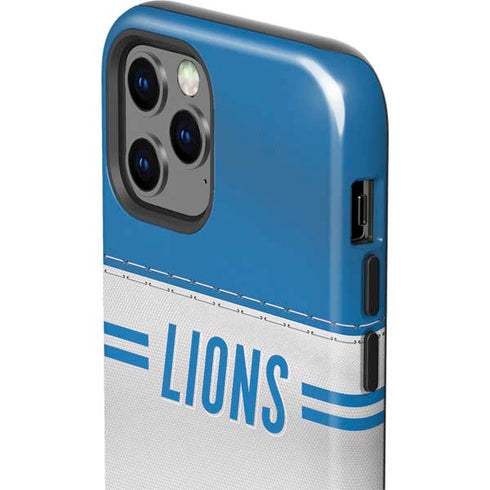 NFL Detroit Lions White Striped iPhone 12 Pro Max Impact Case