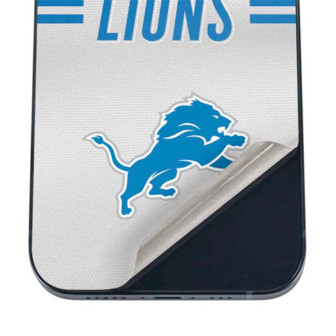 NFL Detroit Lions White Striped iPhone 12 Skin