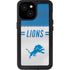 NFL Detroit Lions White Striped iPhone 13 Mini Waterproof Case