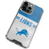 NFL Detroit Lions White Striped iPhone 13 Pro Clear Case