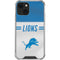 NFL Detroit Lions White Striped iPhone 14 Clear Case