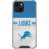 NFL Detroit Lions White Striped iPhone 14 Clear Case