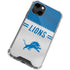 NFL Detroit Lions White Striped iPhone 14 Clear Case