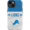 NFL Detroit Lions White Striped iPhone 14 Plus Impact Case