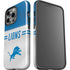 NFL Detroit Lions White Striped iPhone 14 Pro Impact Case