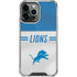 NFL Detroit Lions White Striped iPhone 14 Pro Max Clear Case