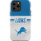 NFL Detroit Lions White Striped iPhone 15 Pro Max Impact Case