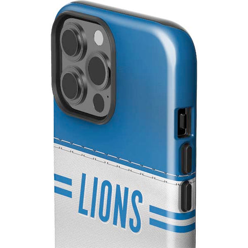 NFL Detroit Lions White Striped iPhone 15 Pro Max Impact Case
