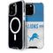 NFL Detroit Lions White Striped iPhone 15 Pro Max MagSafe Case