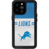 NFL Detroit Lions White Striped iPhone 14 Pro Max Waterproof Case