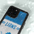 NFL Detroit Lions White Striped iPhone 14 Pro Max Waterproof Case