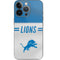 NFL Detroit Lions White Striped iPhone 15 Pro Skin