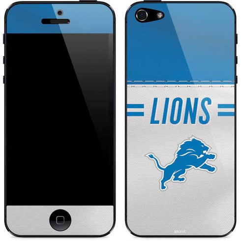 NFL Detroit Lions White Striped iPhone 5/5s/5SE Skin