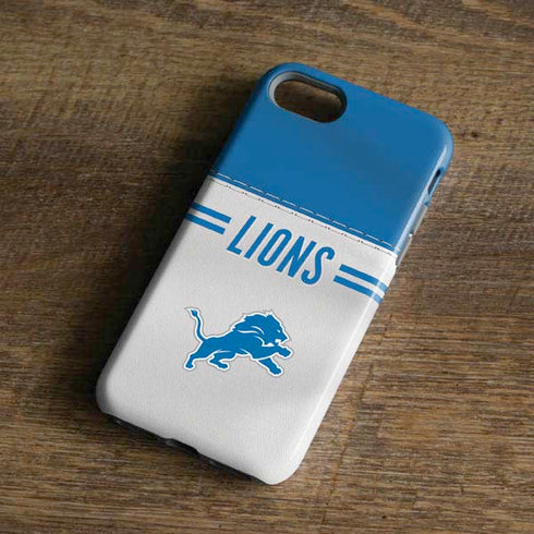 NFL Detroit Lions White Striped iPhone 7 Pro Case