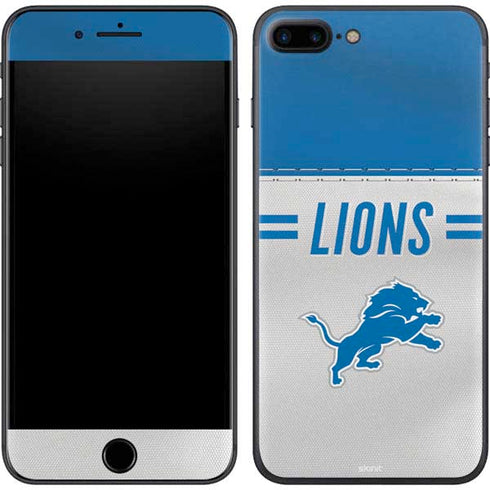 NFL Detroit Lions White Striped iPhone 8 Plus Skin