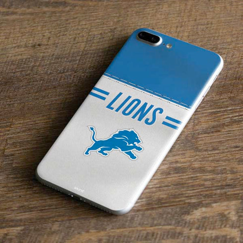 NFL Detroit Lions White Striped iPhone 8 Plus Skin