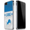NFL Detroit Lions White Striped iPhone SE (2nd & 3rd Gen) Clear Case
