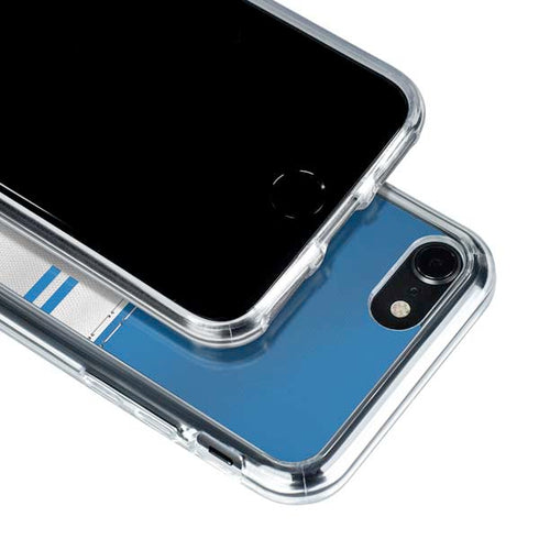 NFL Detroit Lions White Striped iPhone SE (2nd & 3rd Gen) Clear Case
