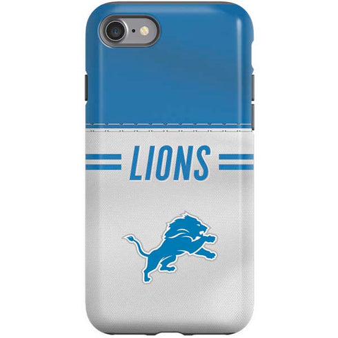 NFL Detroit Lions White Striped iPhone SE (2nd & 3rd Gen) Pro Case