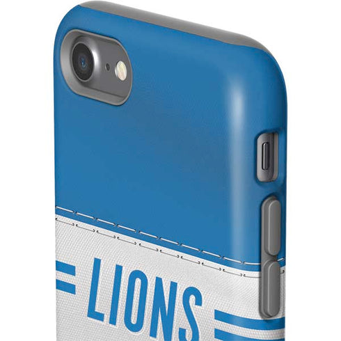 NFL Detroit Lions White Striped iPhone SE (2nd & 3rd Gen) Pro Case