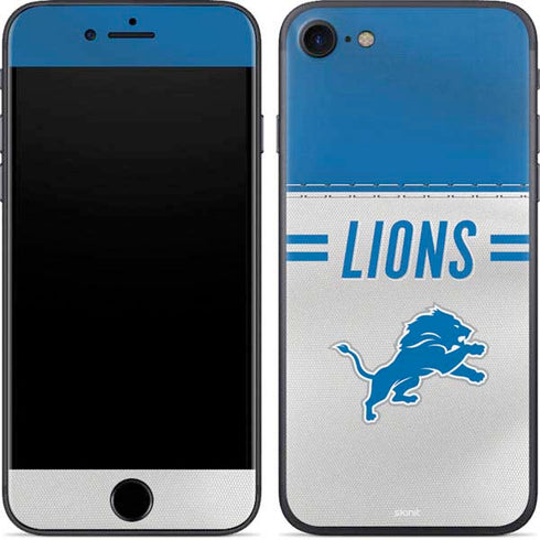 NFL Detroit Lions White Striped iPhone SE (2nd & 3rd Gen) Skin
