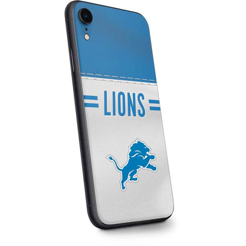 NFL Detroit Lions White Striped iPhone XR Skin
