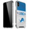 NFL Detroit Lions White Striped iPhone XS Max Clear Case