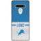 NFL Detroit Lions White Striped LG Stylo 6 Clear Case