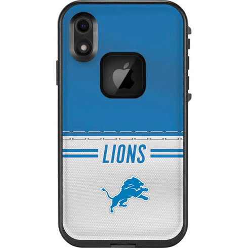NFL Detroit Lions White Striped LifeProof Fre iPhone Skin