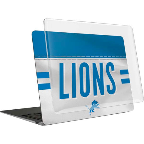 NFL Detroit Lions White Striped MacBook Air 13in (2020) Case plus Skin