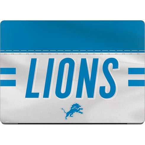 NFL Detroit Lions White Striped MacBook Pro 14in (2021-24) Skin