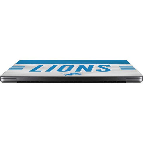 NFL Detroit Lions White Striped MacBook Pro 14in (2021-24) Skin