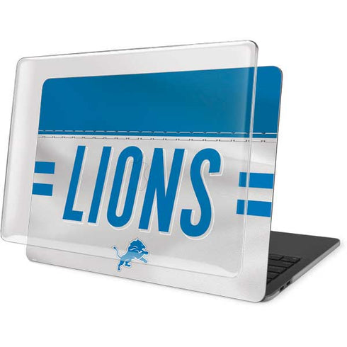 NFL Detroit Lions White Striped MacBook Pro 15in (2016-19) Case plus Skin