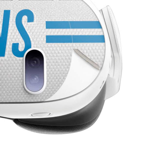 NFL Detroit Lions White Striped Meta Quest 3 Skin