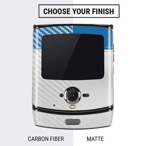 NFL Detroit Lions White Striped Motorola RAZR Skin