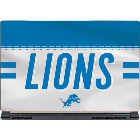 NFL Detroit Lions White Striped MSI GS65 Stealth Laptop Skin