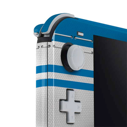 NFL Detroit Lions White Striped Nintendo Switch Lite Skin