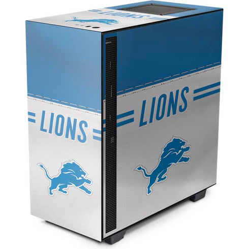 NFL Detroit Lions White Striped NZXT H510 Compact ATX Mid-Tower Case Skin