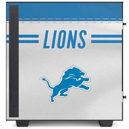 NFL Detroit Lions White Striped NZXT H510 Compact ATX Mid-Tower Case Skin