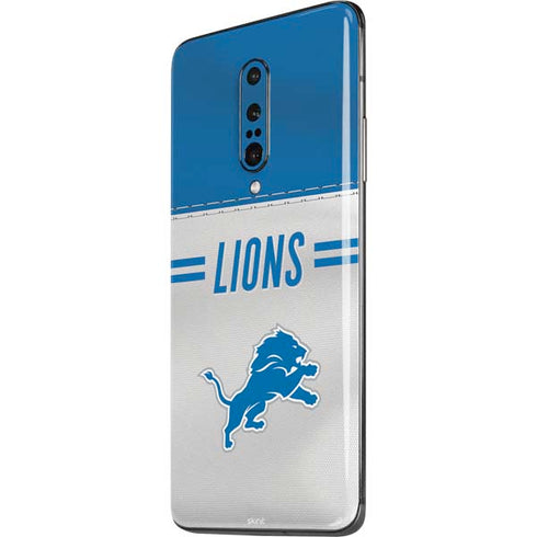 NFL Detroit Lions White Striped OnePlus 7 Pro Skin