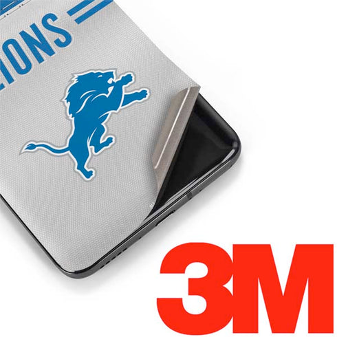 NFL Detroit Lions White Striped OnePlus 7 Pro Skin