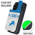 NFL Detroit Lions White Striped Otterbox Defender iPhone Skin