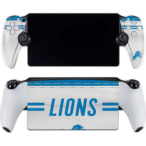 NFL Detroit Lions White Striped PlayStation Portal Remote Player Skin