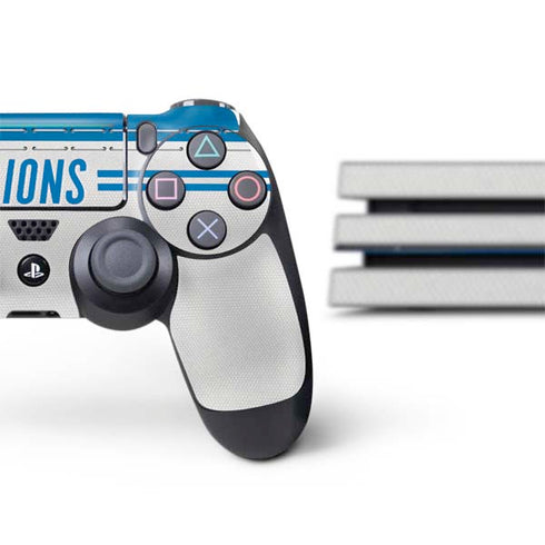 NFL Detroit Lions White Striped PS4 Pro Bundle Skin